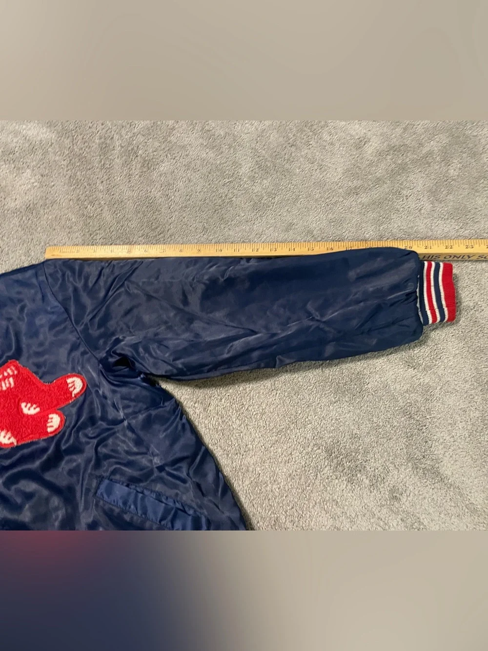 Vintage 80s Boston Red Sox Satin Jacket Youth 16 Adult XS S Twins Enterprises